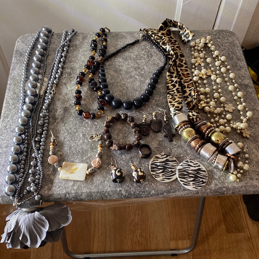 Assorted costume jewelry